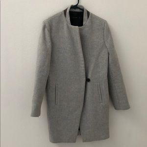 Zara wool coat. Classic winter coat. Grey color.